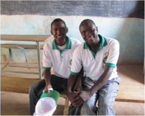 Yaya (right) with Ousmane, a new team member he’s training. 